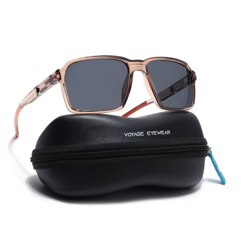 Wayfarer Polarized Sunglasses | Black Lens | Brown Frame - PMG6775