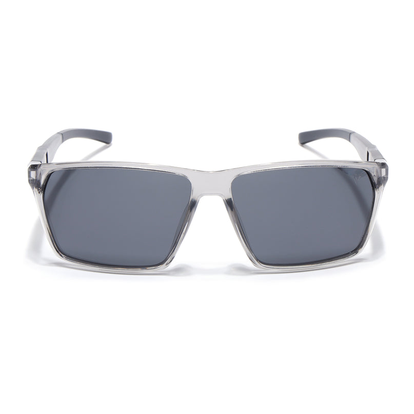 Wayfarer Polarized Sunglasses | Black Lens | Grey Frame - PMG6779