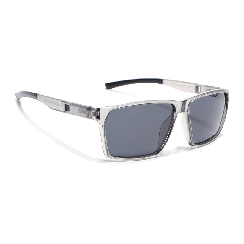 Wayfarer Polarized Sunglasses | Black Lens | Grey Frame - PMG6779