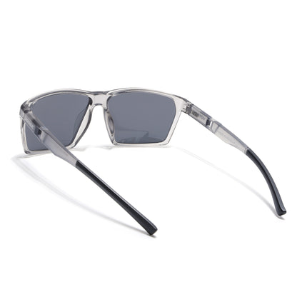 Wayfarer Polarized Sunglasses | Black Lens | Grey Frame - PMG6779