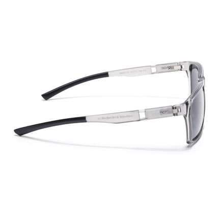 Wayfarer Polarized Sunglasses | Black Lens | Grey Frame - PMG6779