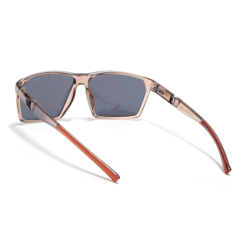 Wayfarer Polarized Sunglasses | Black Lens | Brown Frame - PMG6781