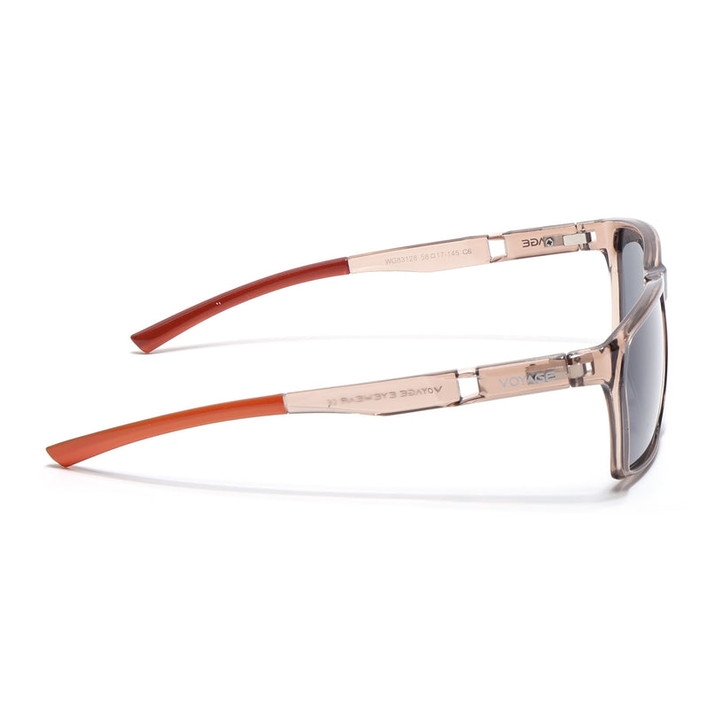 Wayfarer Polarized Sunglasses | Black Lens | Brown Frame - PMG6781