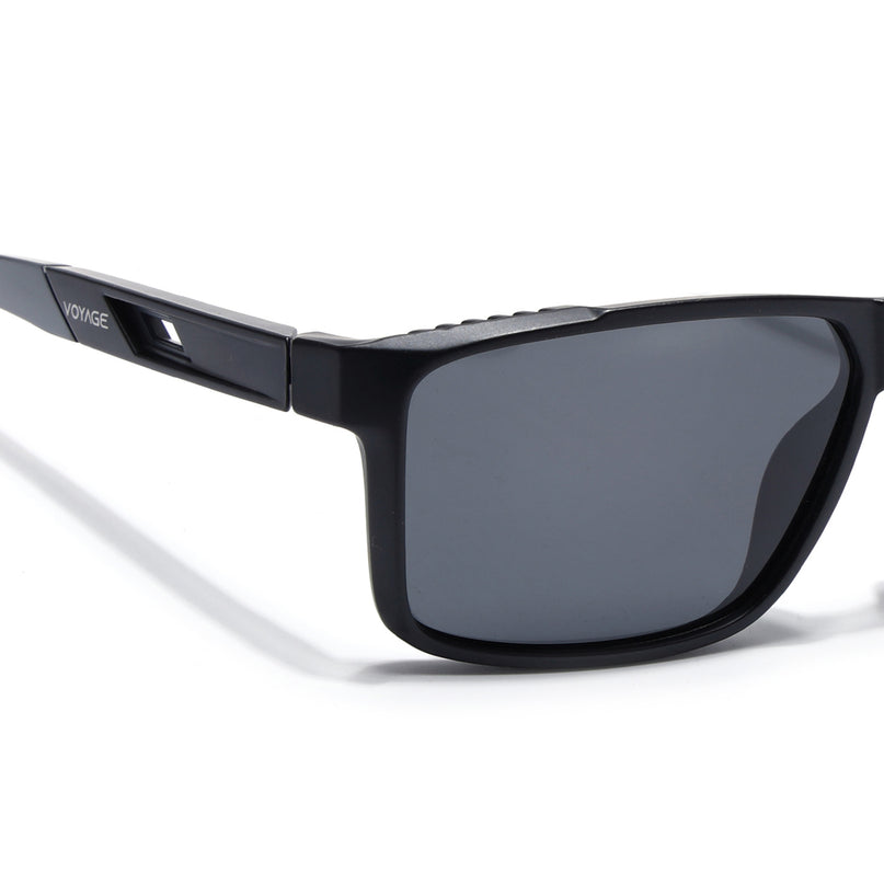Wayfarer Polarized Sunglasses | Black Lens | Black Frame - PMG6783