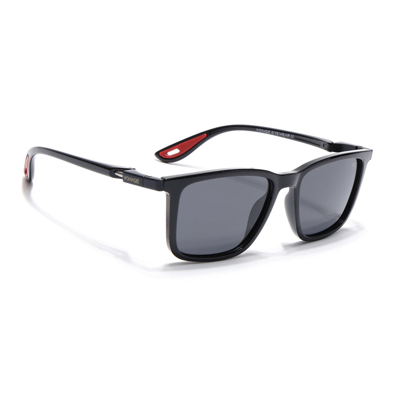 Beast | Shine Black  Rectangle Polarized Sunglasses |  PMG6633