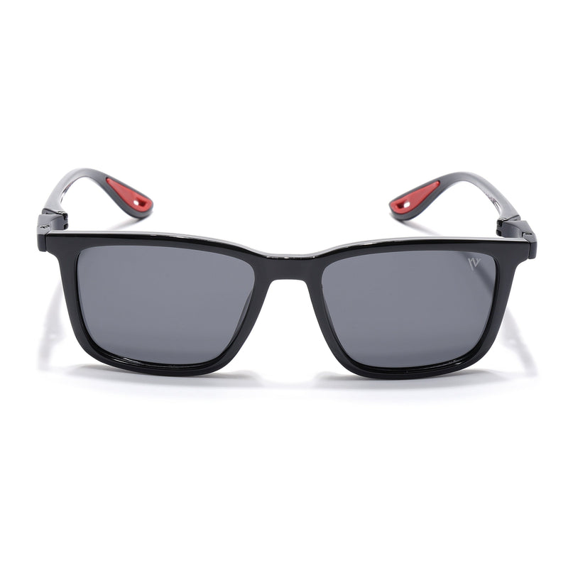 Beast | Shine Black  Rectangle Polarized Sunglasses |  PMG6633