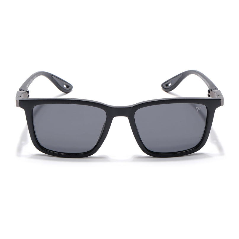 Beast | Matt Black Rectangle Polarized Sunglasses | PMG6634