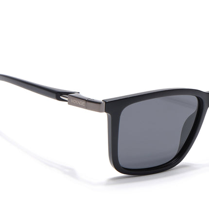 Beast | Matt Black Rectangle Polarized Sunglasses | PMG6634
