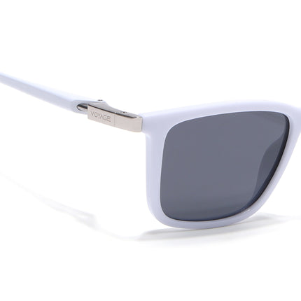 Beast | White Rectangle Polarized Sunglasses | PMG6636