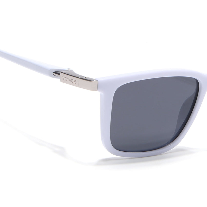 Beast | White Rectangle Polarized Sunglasses | PMG6636