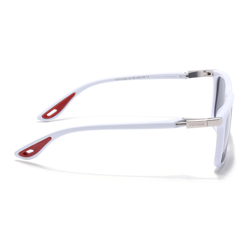 Beast | White Rectangle Polarized Sunglasses | PMG6636