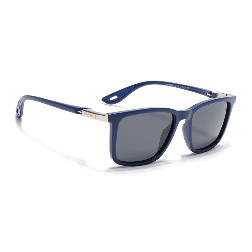 Beast | Blue Rectangle Polarized Sunglasses | PMG6637