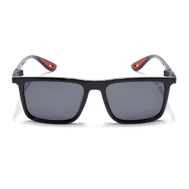 Beast 2.0 | Shine Black  Rectangle Polarized Sunglasses | PMG6646