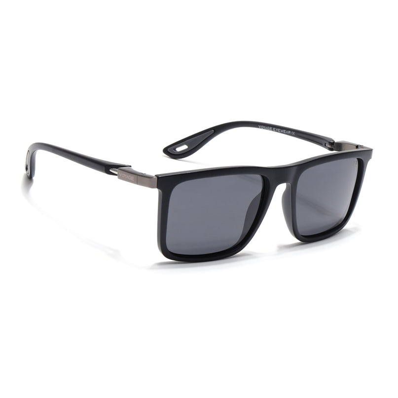 Beast 2.0 | Matt Black Rectangle Polarized Sunglasses | PMG6647