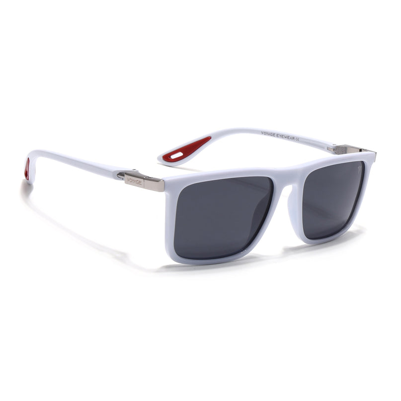 Beast 2.0 |White Rectangle Polarized Sunglasses | PMG6649