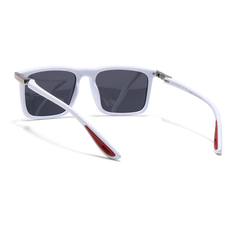 Beast 2.0 |White Rectangle Polarized Sunglasses | PMG6649