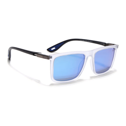 Beast 2.0 | Aqua Blue Reflector Rectangle Polarized Sunglasses | PMG6652