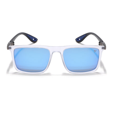Beast 2.0 | Aqua Blue Reflector Rectangle Polarized Sunglasses | PMG6652