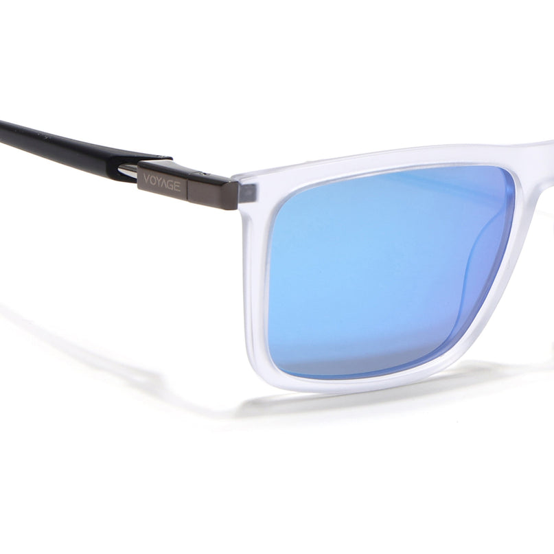 Beast 2.0 | Aqua Blue Reflector Rectangle Polarized Sunglasses | PMG6652