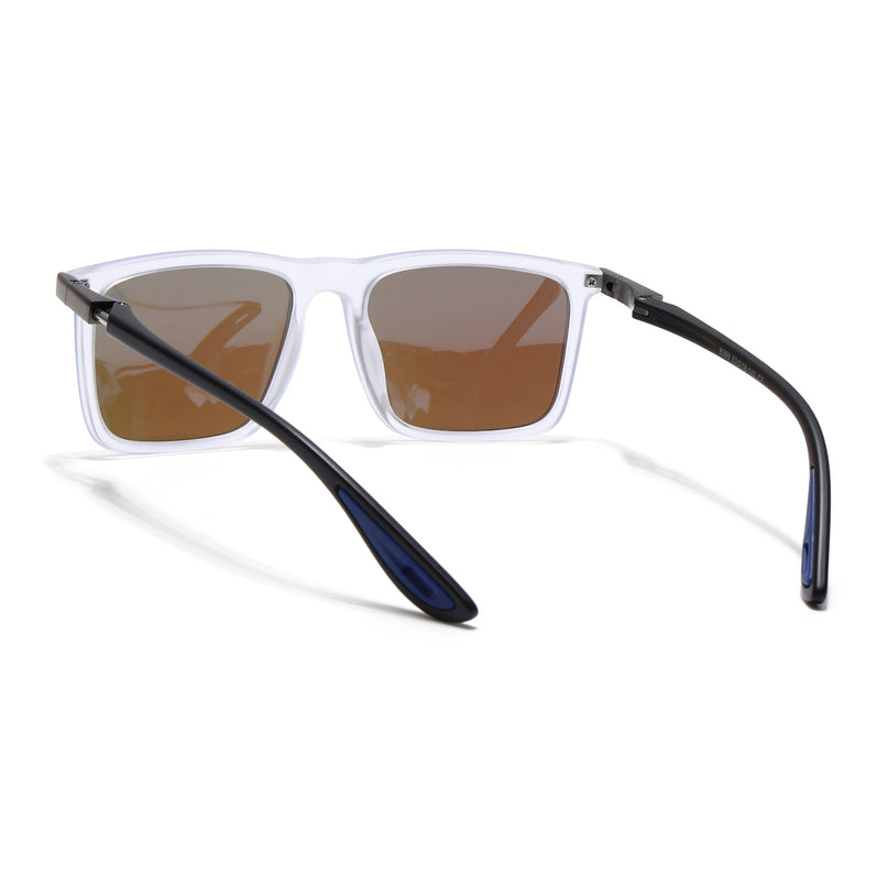 Beast 2.0 | Aqua Blue Reflector Rectangle Polarized Sunglasses | PMG6652