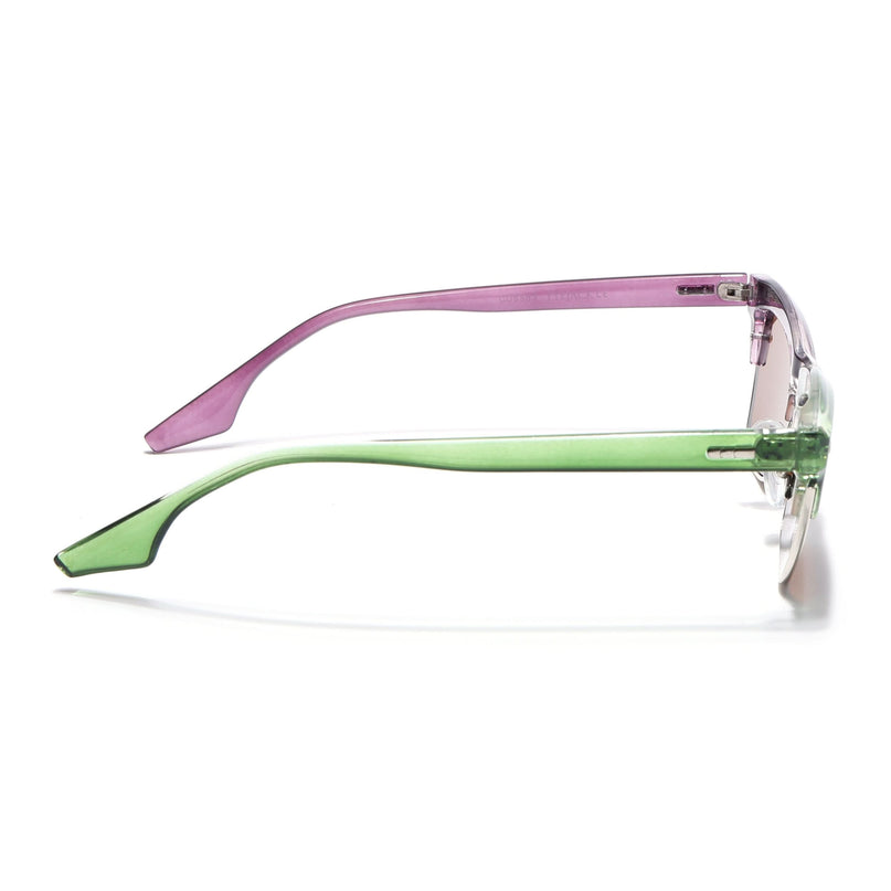 Eyejack Green & Purple Cateye Sunglasses for Women (8583CL1251)
