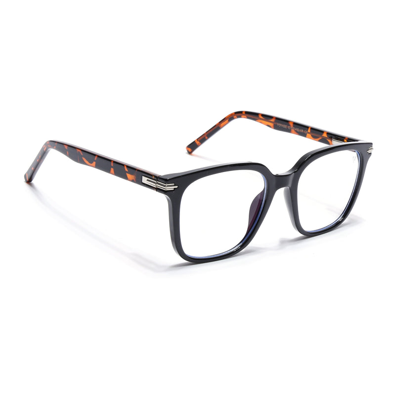 Voyage High Street Shine Black Square Eyeglasses for Men & Women (86001MG4932-C4)
