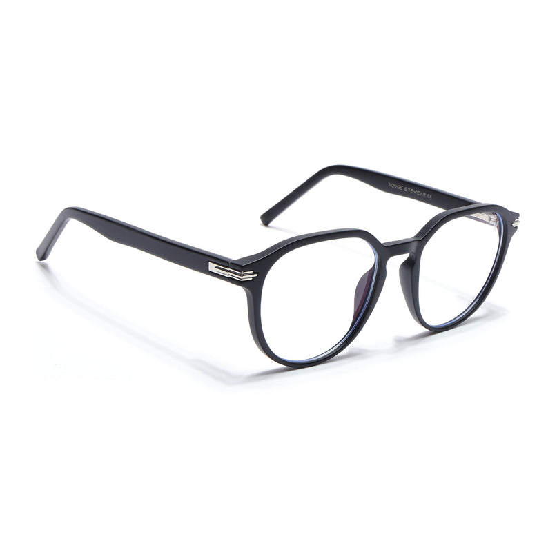Voyage High Street Matt Black Square Eyeglasses for Men & Women (86003MG4940-C2)