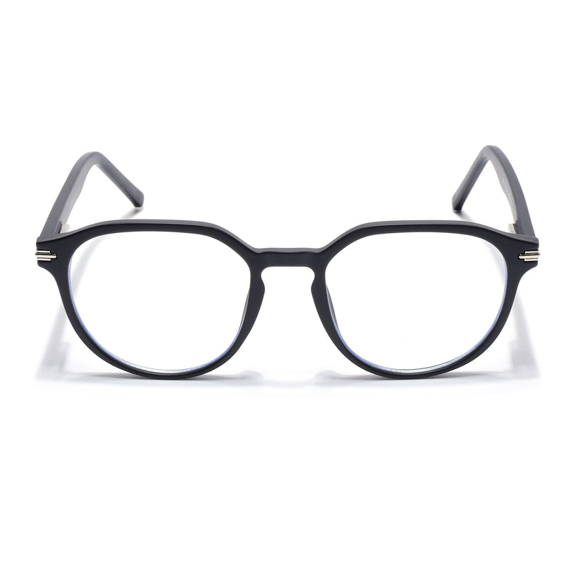 Voyage High Street Matt Black Square Eyeglasses for Men & Women (86003MG4940-C2)