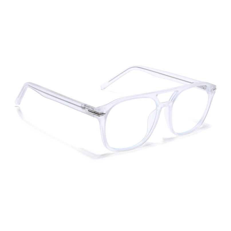 Voyage High Street Matt Transparent Square Eyeglasses for Men & Women (86004MG4948-C5)