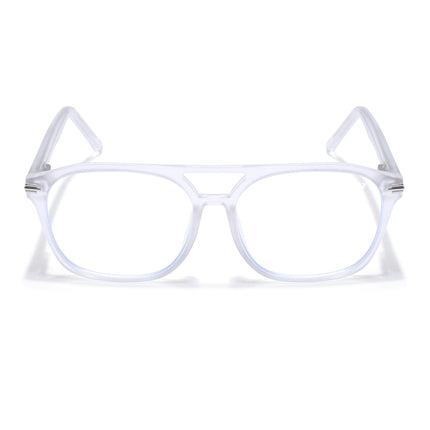 Voyage High Street Matt Transparent Square Eyeglasses for Men & Women (86004MG4948-C5)