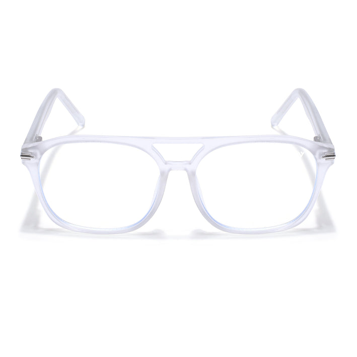 Voyage High Street Matt Transparent Square Eyeglasses for Men & Women (86004MG4948-C5)