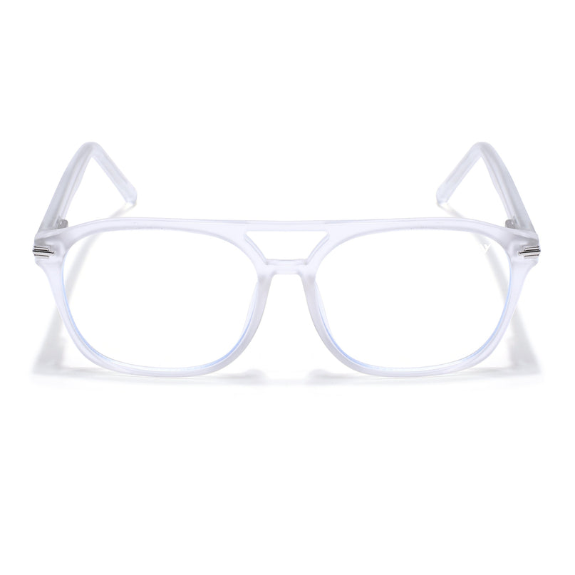 Voyage High Street Matt Transparent Square Eyeglasses for Men & Women (86004MG4948-C5)