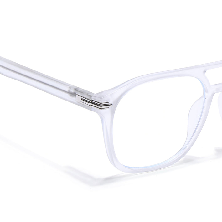 Voyage High Street Matt Transparent Square Eyeglasses for Men & Women (86004MG4948-C5)