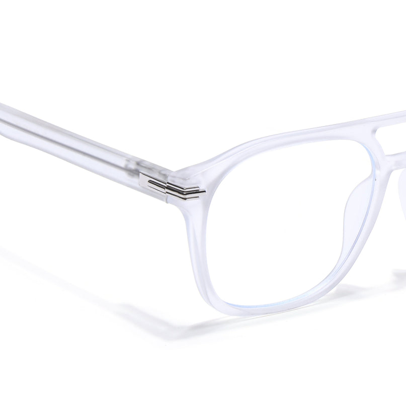 Voyage High Street Matt Transparent Square Eyeglasses for Men & Women (86004MG4948-C5)