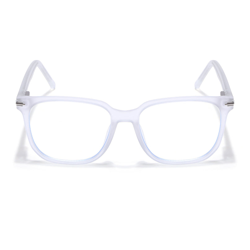 Voyage High Street Matt Transparent Square Eyeglasses for Men & Women (86005MG4953-C5)