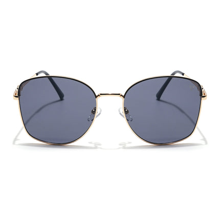 Oversize Sunglasses (Black Lens | Golden Frame - MG6035)