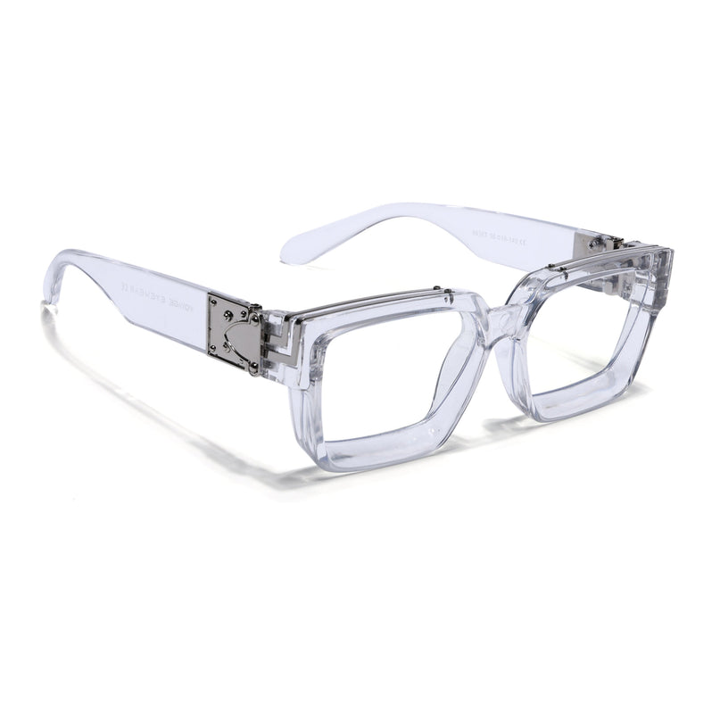 Voyage Transparent Square Eyeglasses for Men & Women (86367FMG7164-C1)