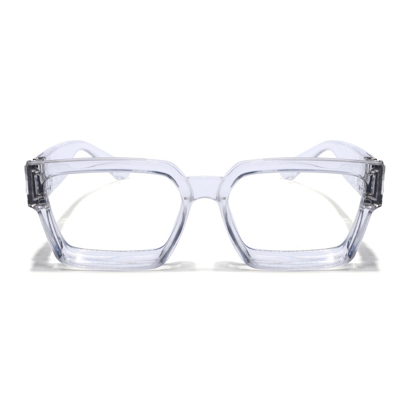 Voyage Transparent Square Eyeglasses for Men & Women (86367FMG7164-C1)