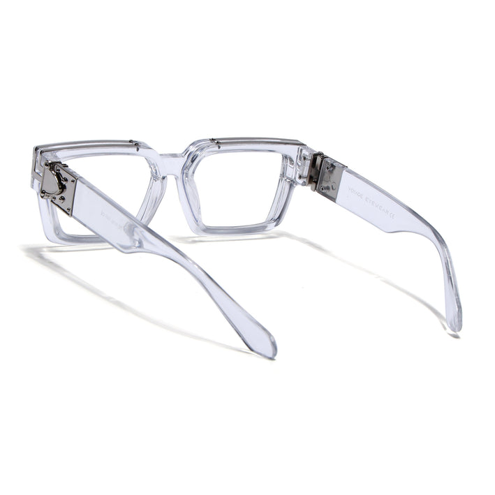 Voyage Transparent Square Eyeglasses for Men & Women (86367FMG7164-C1)