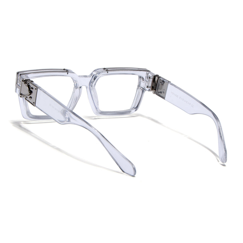 Voyage Transparent Square Eyeglasses for Men & Women (86367FMG7164-C1)