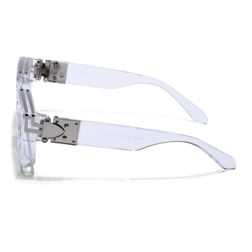 Voyage Transparent Square Eyeglasses for Men & Women (86367FMG7164-C1)