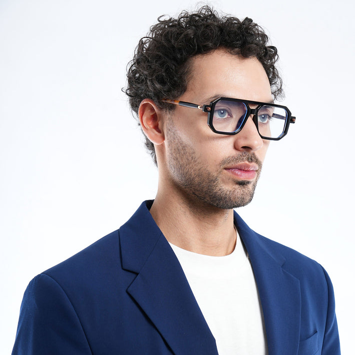 Voyage Black Wayfarer Eyeglasses - MGA2