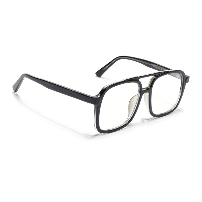 Voyage Black Wayfarer Eyeglasses for Men & Women - MG4153