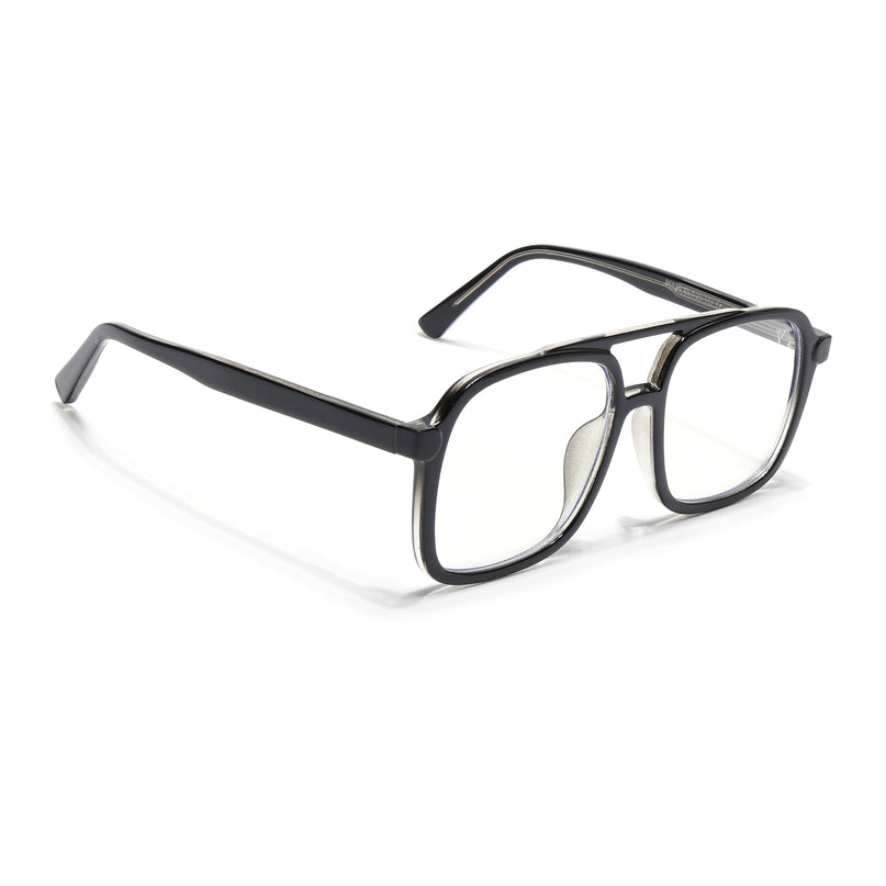 Voyage Black Wayfarer Eyeglasses for Men & Women - MG4153