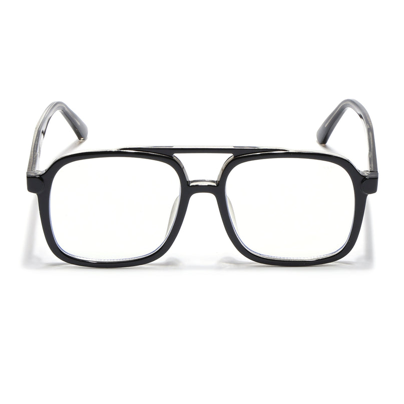 Voyage Black Wayfarer Eyeglasses for Men & Women - MG4153