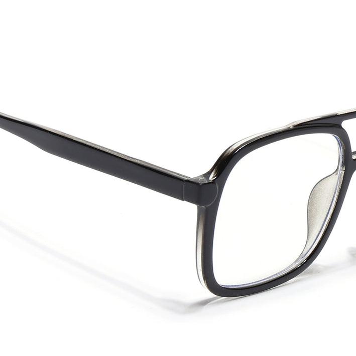Voyage Black Wayfarer Eyeglasses for Men & Women - MG4153