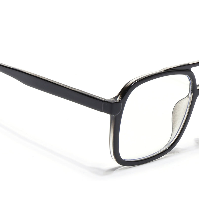 Voyage Black Wayfarer Eyeglasses for Men & Women - MG4153