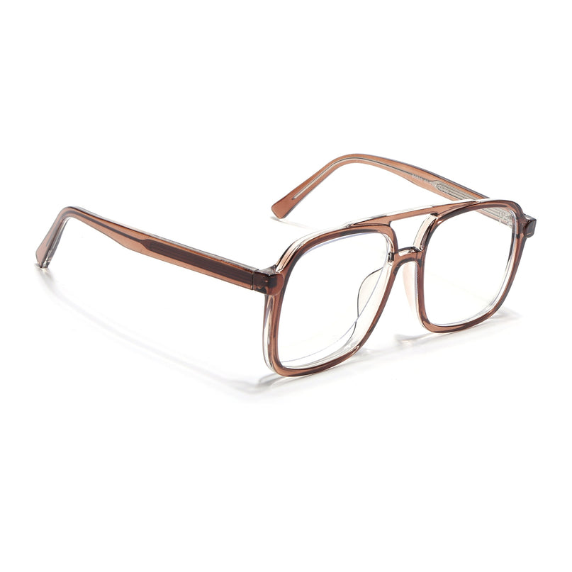 Voyage Brown Wayfarer Eyeglasses for Men & Women - MG4154