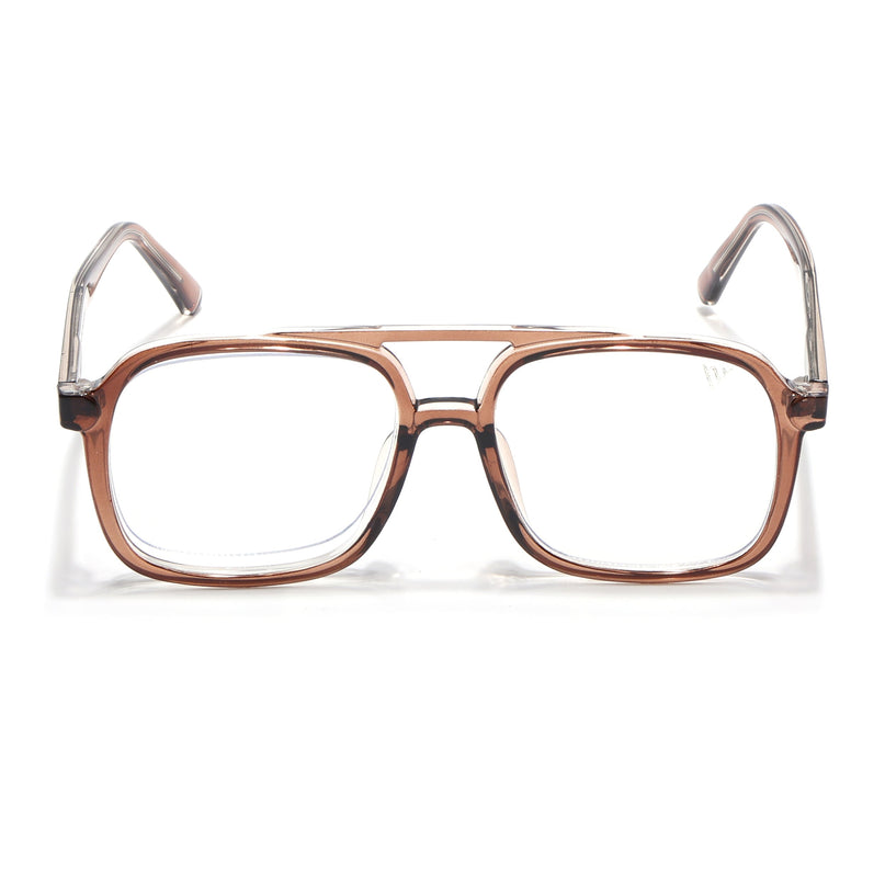 Voyage Brown Wayfarer Eyeglasses for Men & Women - MG4154