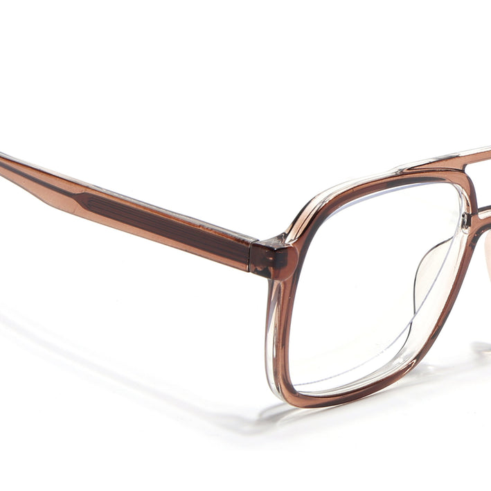 Voyage Brown Wayfarer Eyeglasses for Men & Women - MG4154